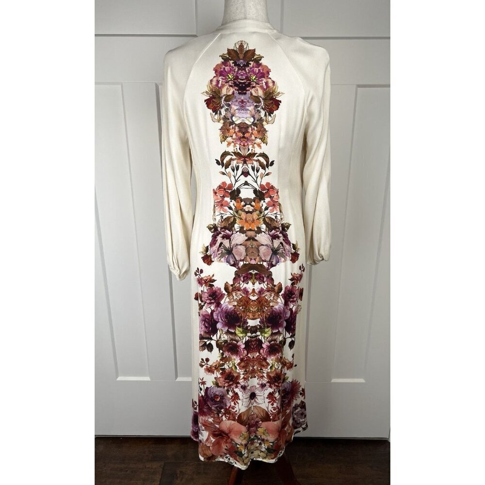 Soft Surroundings Paulette Maxi Dress Long Sleeve Floral Button Front Boho PS - Picture 6 of 12